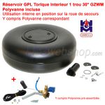 Réservoir GPL Torique 72L (Ø650x270) Interieur GZWM 1 trou 30° Polyvanne incluse