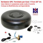 Serbatoio Bombola GPL Toroidale 55L (Ø680x200) GZWM 1 Foro 30° Interno Auto - Multivalvola inclusa