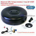 Réservoir GPL Torique 59L (Ø600x270) Interieur STEP 1 trou 30° Polyvanne incluse