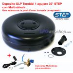 Depósito GLP Toroidal 54L (Ø600x250) STEP 1-Agujero 30° Interior Multiválvula incluida