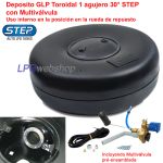 Depósito GLP Toroidal 65L (Ø630x270) STEP 1-Agujero 30° Interior Multiválvula incluida