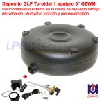 Depósito GLP Toroidal de 71 l (Ø650 x 250) GZWM, 1-Agujero 0° Externo Multiválvula incluida