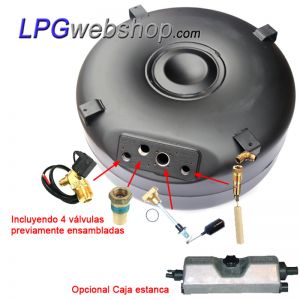 Depósito GLP Toroidal de 102 l (Ø720 x 300) - GZWM 4-Agujeros con Válvulas incluidas