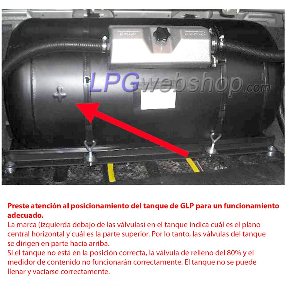Depósito GLP Cilíndrico de 50 l (Ø360 x 582) GZWM 4-Agujeros con Válvulas incluidas Depósito GLP Cilíndrico de 50 l (Ø360 x 582) GZWM 4-Agujeros con Válvulas incluidas