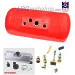 Depósito de GLP para autocaravana 16L (Ø200x585) cilíndrico 4 orificios GZWM - uso doméstico