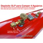 Depósito de GLP para autocaravanas 70L (Ø300x1085) Cilíndrico 4 Orificios GZWM - Uso doméstico
