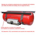 Depósito de GLP para autocaravanas 100L (Ø360x1099) Cilíndrico 4 Orificios GZWM - Uso doméstico