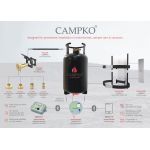 Campko Steel LPG Gas Bottle with MultiValve Refillable up to 80%