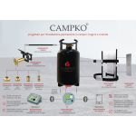 Bombola di gas GPL in acciaio Campko con multivalvola ricaricabile fino all'80%