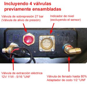 Depósito GLP Toroidal de 75L (Ø720 x 230) - STAKO 4-Agujeros con Válvulas incluidas