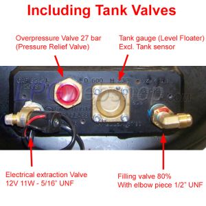 Toroidal LPG Tank 67L (Ø650x240) - STAKO 4-Hole incl. Fittings