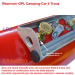 Réservoir Cyl. GPL Camping-car 20L (Ø200x717) STAKO 4-Trous 67R vannes incluses - usage domestique