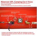 Réservoir Cyl. GPL Camping-car 120L (Ø360x1307) STAKO 4-Trous 67R vannes incluses - usage domestique