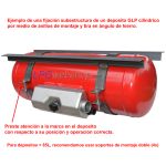 Depósito cil. GLP para autocaravana 100L (Ø360x1099) STAKO 4-Agujeros 67R válvulas incluidas - uso doméstico