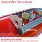 Bombola (Serbatoio cil.) ricaricabile GPL per Camper 100L (Ø360x1099) STAKO 4-fori 67R Valvole comprese - uso domestico