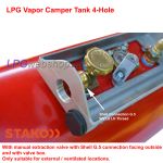 STAKO Cyl. Camper LPG Vapor Tank 70L (Ø360x789) 4-Hole 67R - Incl. Valves - for Heating & Cooking
