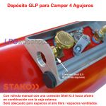 Depósito cil. GLP para autocaravana 70L (Ø360x789) STAKO 4-Agujeros 67R válvulas incluidas - uso doméstico