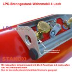 STAKO Zyl. LPG-Brenngastank 70L (Ø360x789) für Wohnmobil 4-Loch 67R inkl. Ventile