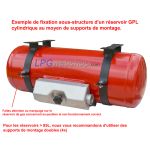 Réservoir Cyl. GPL Camping-car 70L (Ø360x789) STAKO 4-Trous 67R vannes incluses - usage domestique
