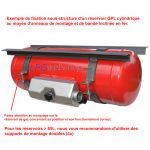 Réservoir Cyl. GPL Camping-car 70L (Ø360x789) STAKO 4-Trous 67R vannes incluses - usage domestique