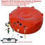 Depósito GLP Toroidal para autocaravana 63L (Ø650x230) 4-Agujeros GZWM 67R - uso doméstico