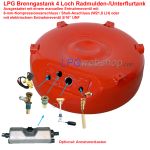 LPG-Brenngastank Wohnmobil 63L (Ø650x230) Radmuldentank / Unterflurtank GZWM 4-Loch 67R - Inklusive Ventile
