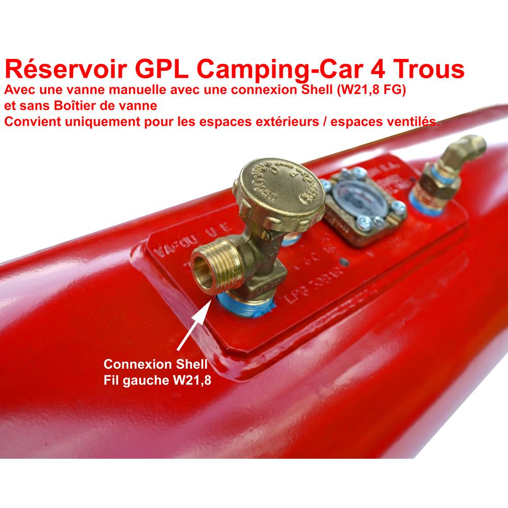 Réservoir GPL Camping-car 16L (Ø200x585) Cylindrique 4 Trous GZWM 67R - usage domestique Réservoir GPL Camping-car 16L (Ø200x585) Cylindrique 4 Trous GZWM 67R - usage domestique