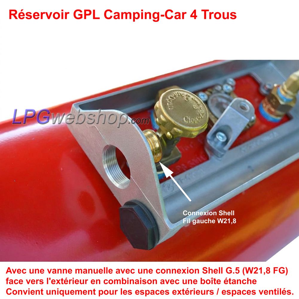 Réservoir GPL Camping-car 16L (Ø200x585) Cylindrique 4 Trous GZWM 67R - usage domestique Réservoir GPL Camping-car 16L (Ø200x585) Cylindrique 4 Trous GZWM 67R - usage domestique